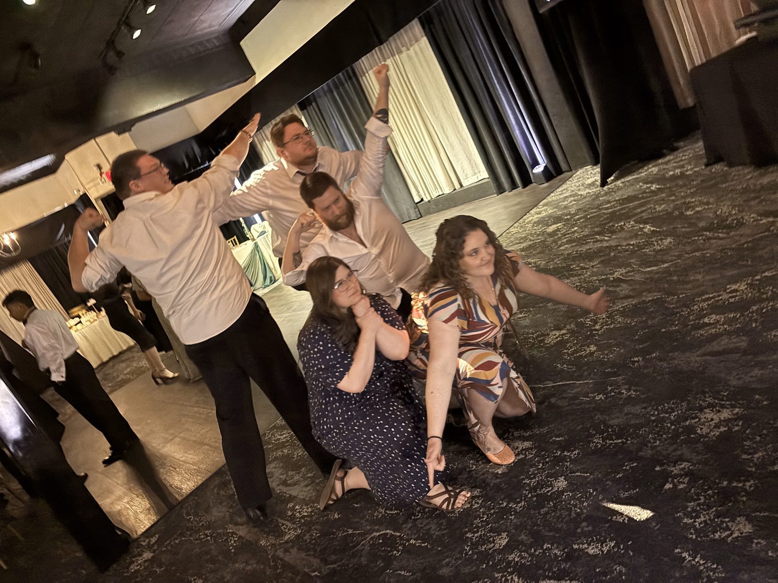 Guests laughing at photo booth event Cincinnati Ohio